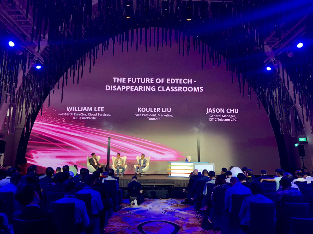 IDCAP's tweet photo. .@IDC Asia/Pacific's @WilliamGKLee sits down with #TutorABC's Marketing VP Kouler Liu, and @CITICTelecomCPC's General Manager Jason Chu to discuss #edication #techonlogy, its ecosystems, and its future outlook. #DXSummit https://t.co/yDliMcx4k5
