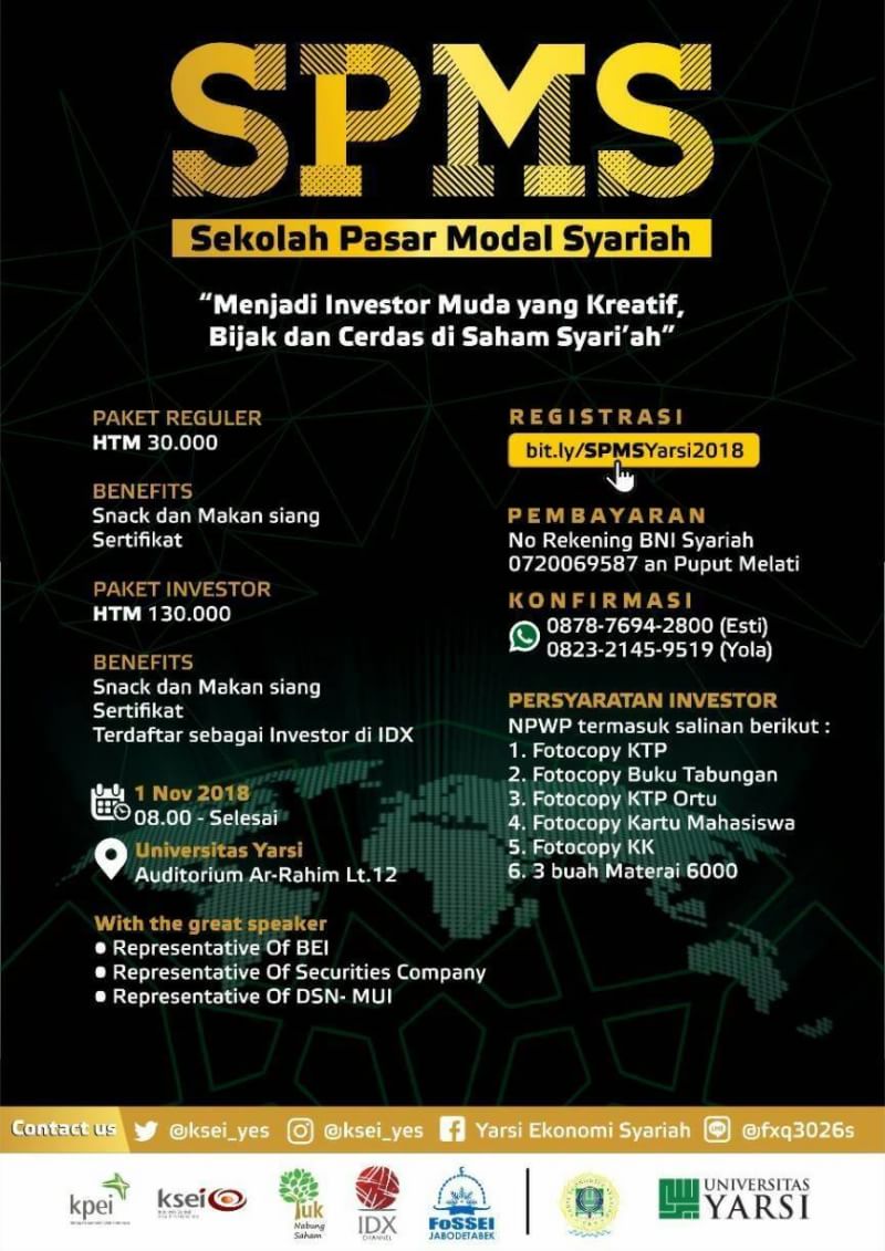 Will be presenting in KSEI   YARSI ECONOMIC SYARI'AH 📣📣
For registrating : bit.ly/SPMSYarsi2018
#Noriba #GoEkonomisyariah #yuknabungsaham #kseiyes #fosseijabodetabek #fosseinasional 
#seminarpasarmodalsyariah  pic.x.com/FBhy3kOZJ7