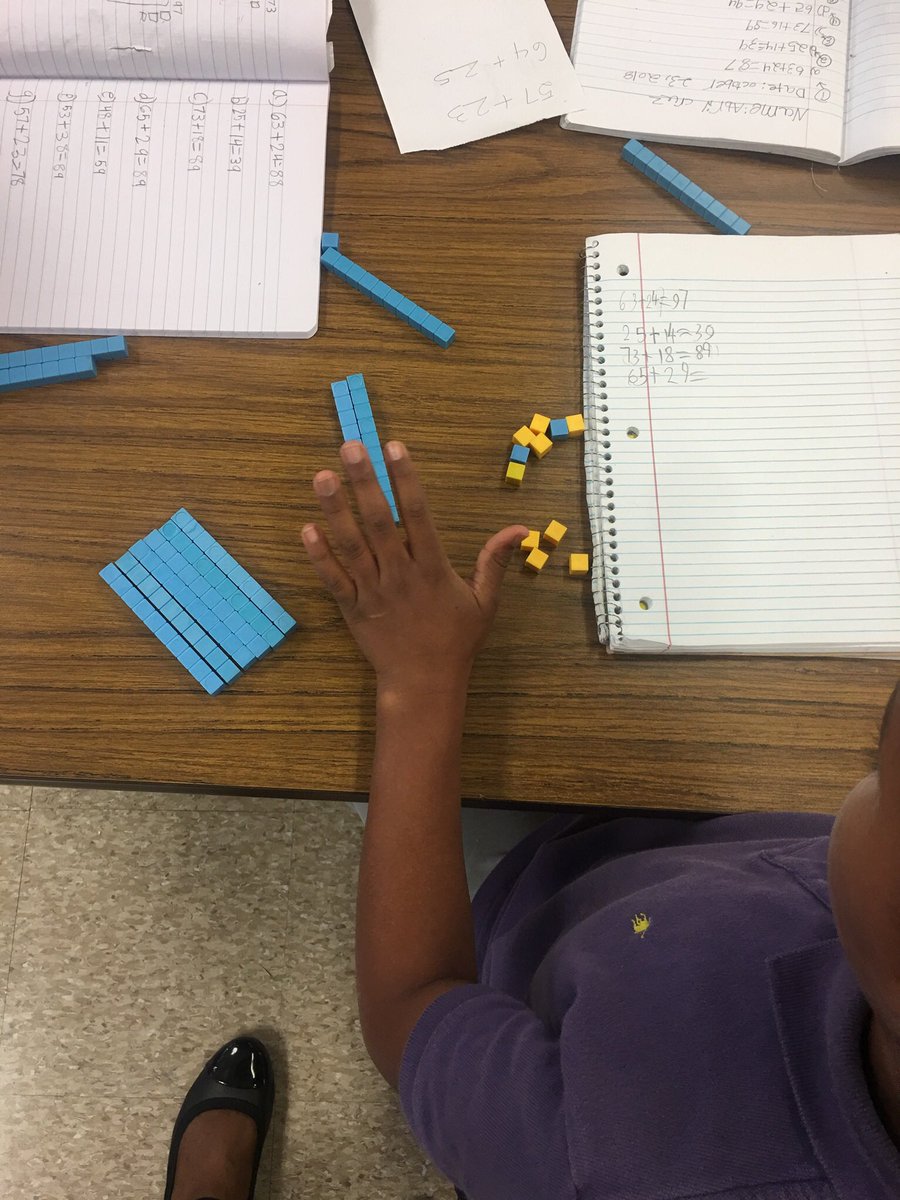 t_barknight's tweet photo. Mrs. Garrick’s 2nd grade students @EastonElemWSFCS are using strategies based on place value to add numbers within 100. #wsfcmath https://t.co/55xV5iwTYd