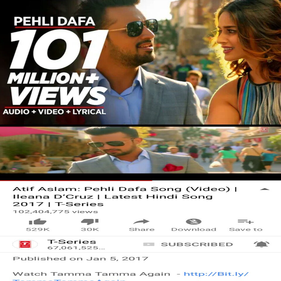 AadeezSk's tweet photo. #PehliDafa 101M Is Trend Mark But Officialyy Song 102Millions Views
Lyrics Music &amp; The Voice Of @itsaadee Sir👌
https://t.co/q7GUEqmYSl https://t.co/vllUiaoBKZ