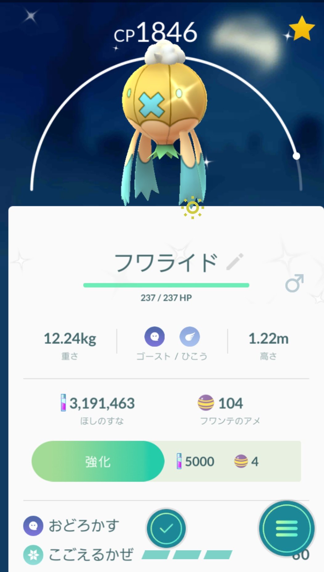 トナミ ポケモンgo 色違いフワンテ 朝に続いて2体目 この前野生のトゲチックが出たからかな １日に2体 なんか恐い 代償が心配 ﾟdﾟ T Co O5m5ctmajq Twitter