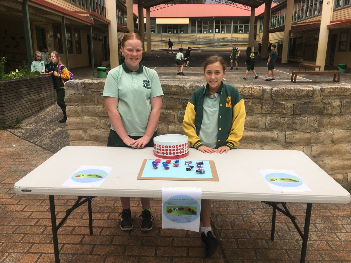 Congratulations to two of our young #socialentrepreneurs who have been working so hard sewing brooches. They are raising money to make care packages for children who have to flee their homes from domestic violence. Go girls! So proud of you! @MissSinton <a href="/MountOusley/">Mount Ousley Public School</a> <a href="/MissionAust/">Mission Australia</a>