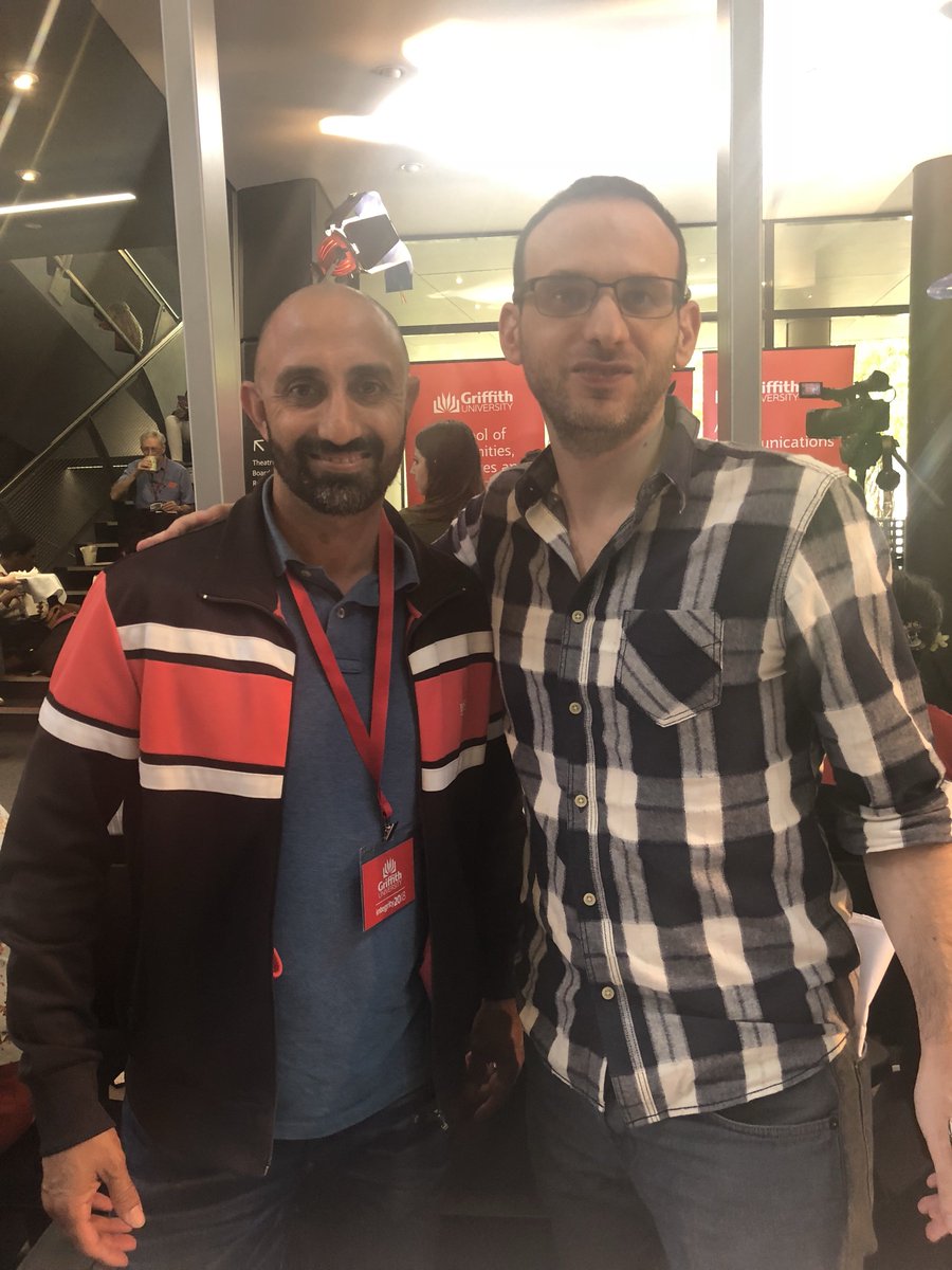 SDIPlastics's tweet photo. #integrity2018 Tech, AI and the moral compass conference. The importance of humancentric design. Panel discussion @Griffith_Uni. Great to meet and discuss after with New York best seller @SethS_D . Look forward to reading his book Everybody Lies. @Integrity_20 https://t.co/vDAQTHtsnT