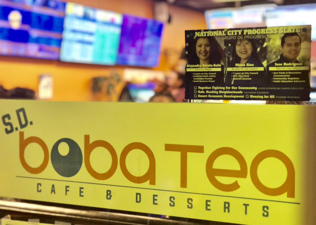 alesotelosolis's tweet photo. Thank you to all our friends and family who came supported our #TeamAlejandra Mayoral fundraiser at @sdbobatea ! Ty RJ &amp; team for great food, delicious Boba &amp; as usual excellent service! Know that #NCProgressSlate will be back! #HoneydewSnowBoba #Macaroons https://t.co/mw99sC0nYf