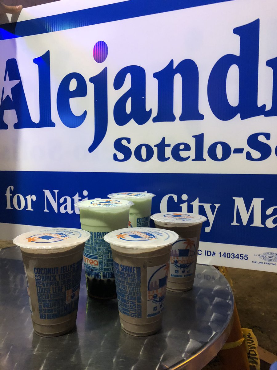alesotelosolis's tweet photo. Thank you to all our friends and family who came supported our #TeamAlejandra Mayoral fundraiser at @sdbobatea ! Ty RJ &amp; team for great food, delicious Boba &amp; as usual excellent service! Know that #NCProgressSlate will be back! #HoneydewSnowBoba #Macaroons https://t.co/mw99sC0nYf