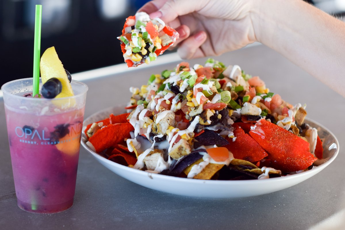 Crunch your way through a favorite poolside snack, and don't forget the fruity cocktail!