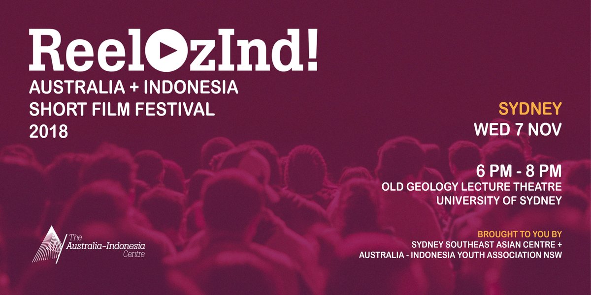 AIYANSW's tweet photo. @AIYANSW with @seacsydney are pleased to bring to you:

 @ReelOzInd 2018 Short Film Screening 
Date/Time: Wed 7 Nov, 6-8 PM
Venue: University of Sydney

More details: https://t.co/M7doZmmadO

🇦🇺 🇮🇩 📽 🎞
#festivalfilmpendekaustraliaindonesia #bioskopkeliling #popup #shortfilm https://t.co/KuxPM3gofe