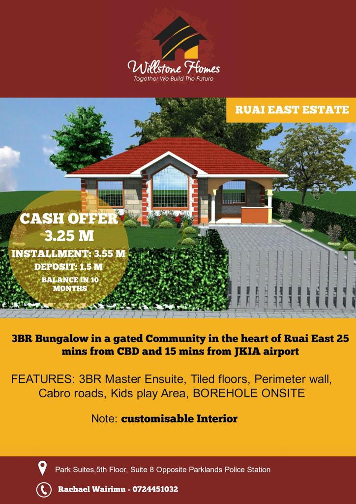 HomesWillstone's tweet photo. Willstone homes would like to invite you to a site visit this coming Saturday contact 0724451032 for more information #KenyanTraffic #AskMesut #NaweKilaWakati #TalantaNaKOTLoyals #Greenleaf https://t.co/FmPwWojkIh