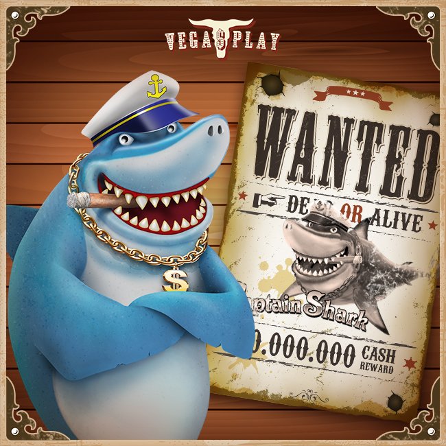 vegasplaycom's tweet photo. Highly-engaging Captain Shark™ #slot game is waiting for you at #VP #casino, Cowboy! #games #online #mobile #bonus https://t.co/58615zcjPx https://t.co/clNVaI261O