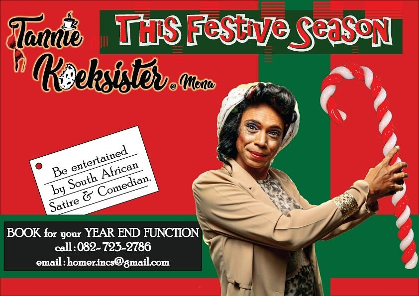 Make the call. Book #SouthAfrican #satire <a href="/MonaTannie/">MONA Tannie Koeksister</a> for your year end Function. #corporatesouthafrica 
#laughtertherapy. #motivation. <a href="/PicknPay/">Pick n Pay</a> #businesss #MentalHealthAwarenessDay.