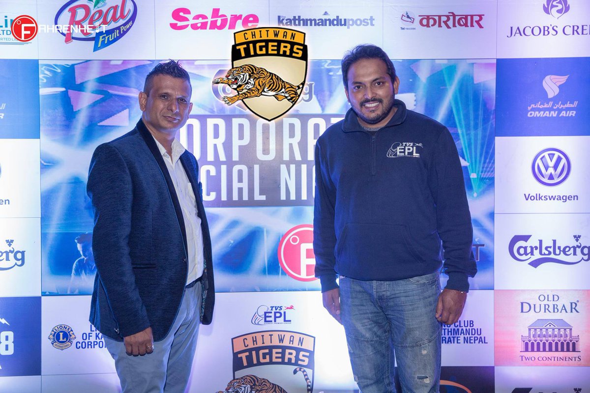 Chitwan Tigers 
CORPORATE SOCIAL NIGHT, 2018
EPL MD Aamir Akhtar &amp; Chitwan Tigers Owner Kishor Bhattarai
#chitwantigers 
#roarroarchitwantigers
