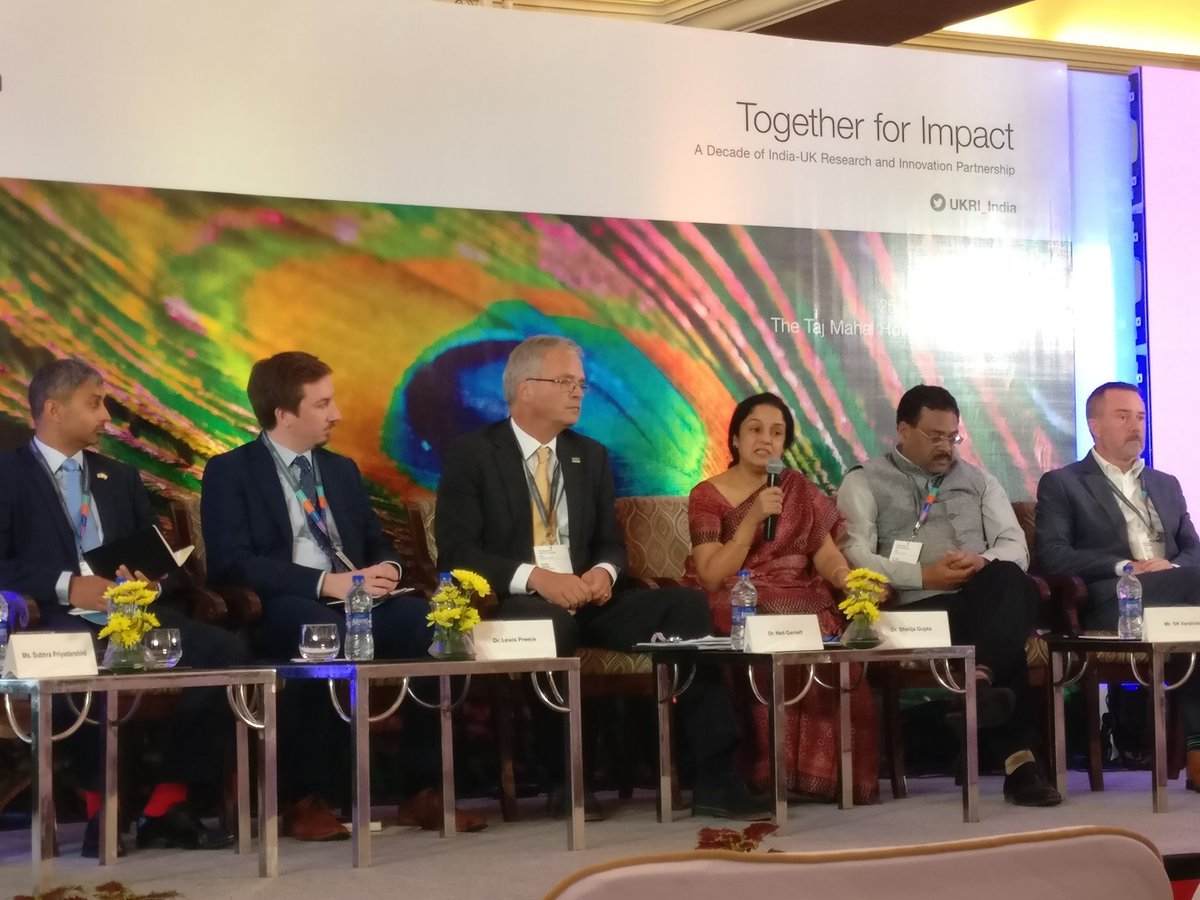 Dr Shailaja Gupta, Advisor @DBTIndia emphasizing on strong partnership for greater cause and solving major problems through innovation @rajvarshney @ICRISAT @arvindpadhee @reach2arathore #togetherforimpact