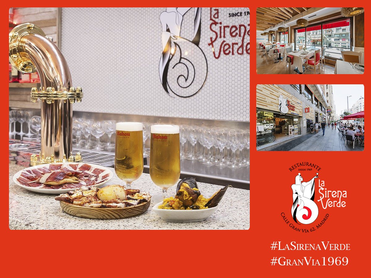 Fundada en el año 1969, La Sirena Verde inició su andadura en la restauración de Madrid en la céntrica calle del Carmen.  #Desde1969 Gran Vía lasirenaverde.com