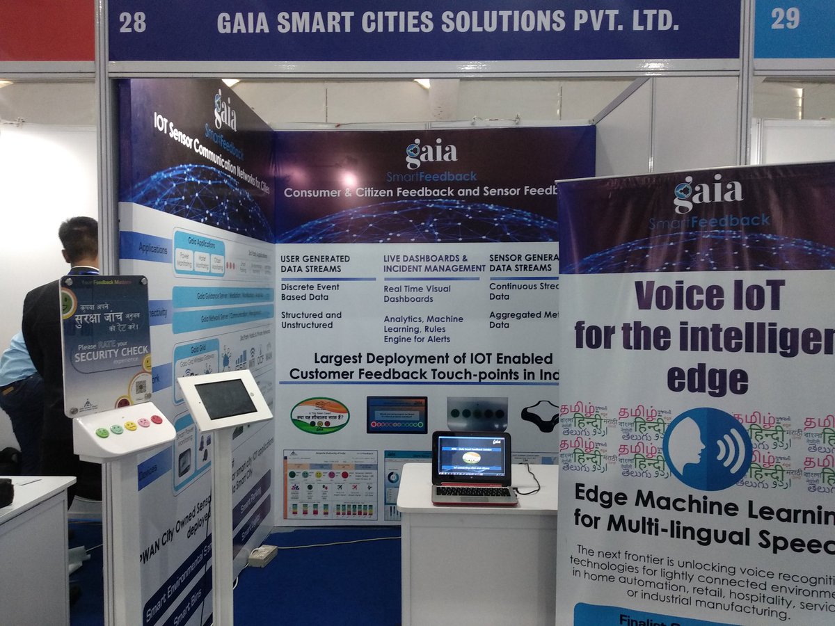Demonstrating #IoT #PowerMonitoring #LoRA #VoiceIOT #SmartFeedback solutions at #IMC2018. Visit us at Stall 28 in the #Startup Hub