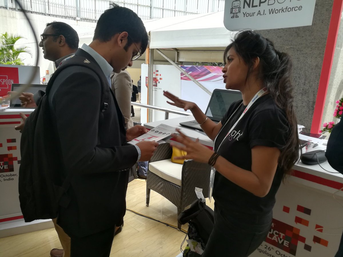 E42_ai's tweet photo. Companies seeking AI NLP across various functions - for more insights come &amp; interact with @suchitraraj1993 &amp; @Ishaawasthi3 @ #NPC2018 #AI #NLPbots https://t.co/SOnhUyTRqv