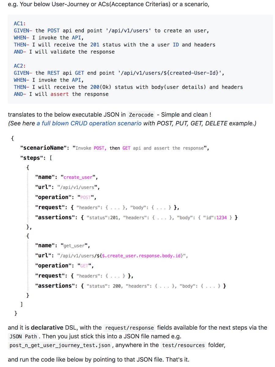 Zerocodeio's tweet photo. If you are in Python, you know how easy it is to deal with JSON. #Zercode in Java brings similar flexibility dealing with API tests, becaz tests are in simple JSON. You will never have to think hard of programming
Try HelloWorld: https://t.co/30oFGlHRoG
#python #javadev #restapi https://t.co/MWTktT9zVz
