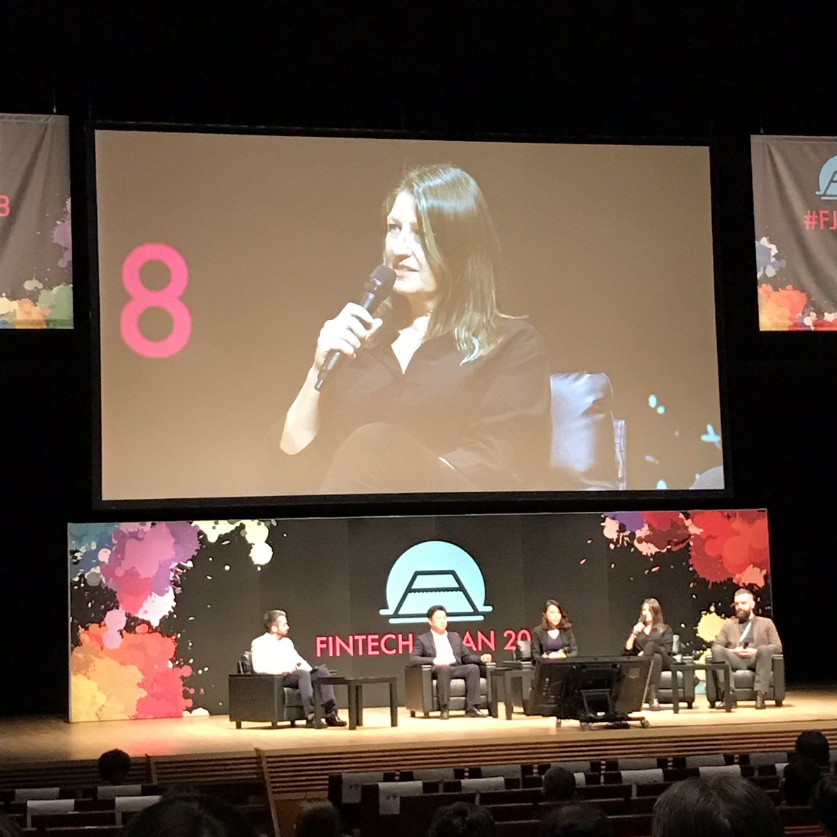 fintech_japan's tweet photo. Blockchain- threat, opportunity or hype? @ MainStage, メインステージでは、ブロックチェーンに関するパネルディスカッションが始まっています！ #fj2018 https://t.co/e7uFU0bQks