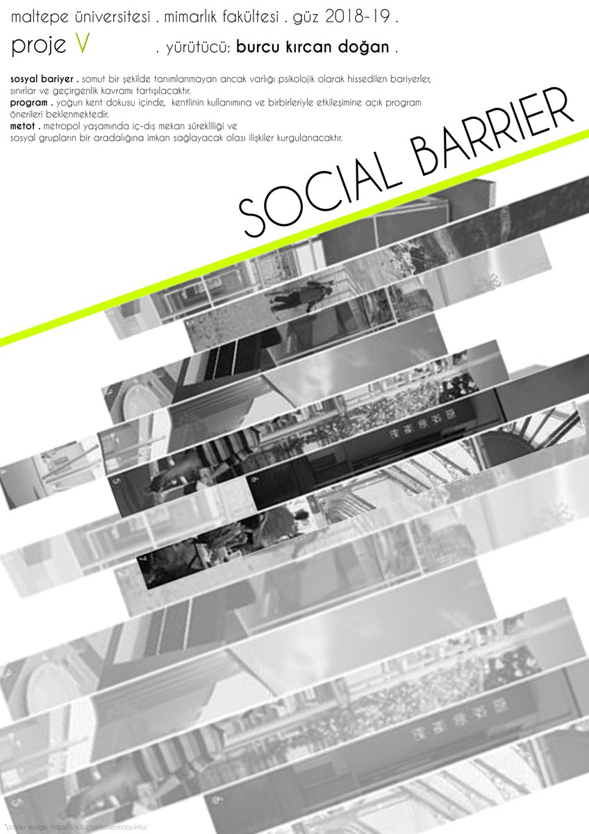 dodofis's tweet photo. Bu dönem Maltepe Üniversitesi'ndeyiz! Proje V kapsamında, "sosyal bariyerler"in "kamusallık" üzerindeki etkisini sorguluyoruz. / Within the scope of Project V, we re-think the effects of "social barriers" on "publicity".
https://t.co/uPcHVKkvOC https://t.co/NyEns8YHB1