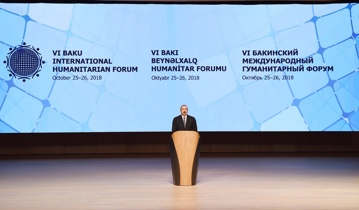 ulvi_aslanlii's tweet photo. #Azerbaijan 6th #International #Humanitarian #Forum kicks off in #Baku
President Ilham #Aliyev attends official opening ceremony @HA_Center #BakuHumanitarianForum https://t.co/ktf3QV12Jh