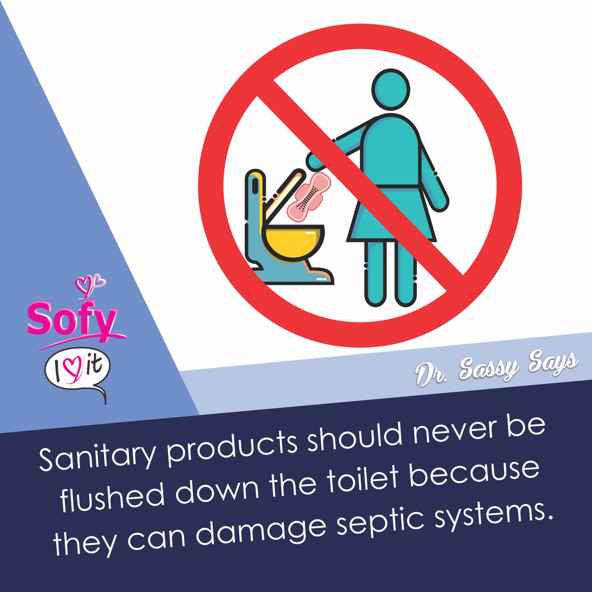 sofynig's tweet photo. Never flush used sanitary pads and tampons down the toilet as they can clog plumbing and cause the toilet to overflow. Discard them properly and throw them in the dustbin to prevent the spread of infections.
#menstrualtips #sofy #sofyng https://t.co/hCPYM6SvxP