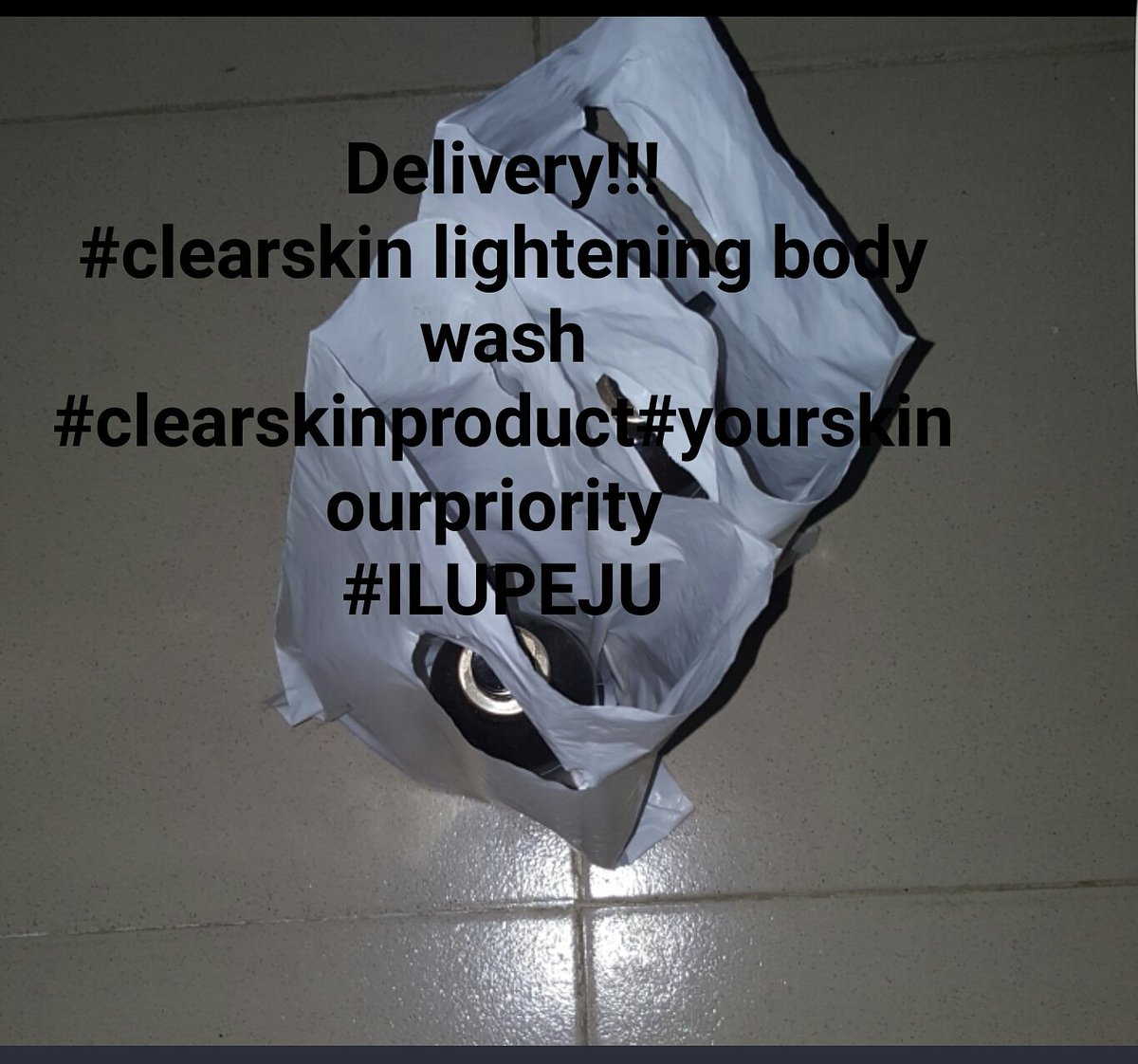 Delivery!!!#clearskinlighteningbodywash #clearskinproduct #yourskinourpriority#skin#Skincare#clearskin#beauty#hustlersquare#Lagos

Location:Ilupeju