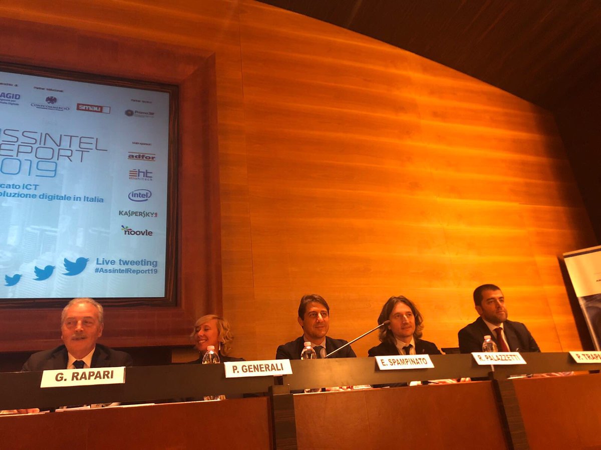 Eht_Italia's tweet image. Carlo Sangalli interviene alla presentazione dell’ #AssintelReport19 a Roma