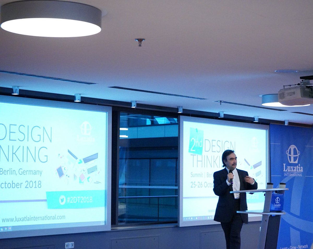Luxatia_intl's tweet image. This year's chairman @nbpage, giving his opening address at today’s 2nd Design Thinking Summit  #2DT2018