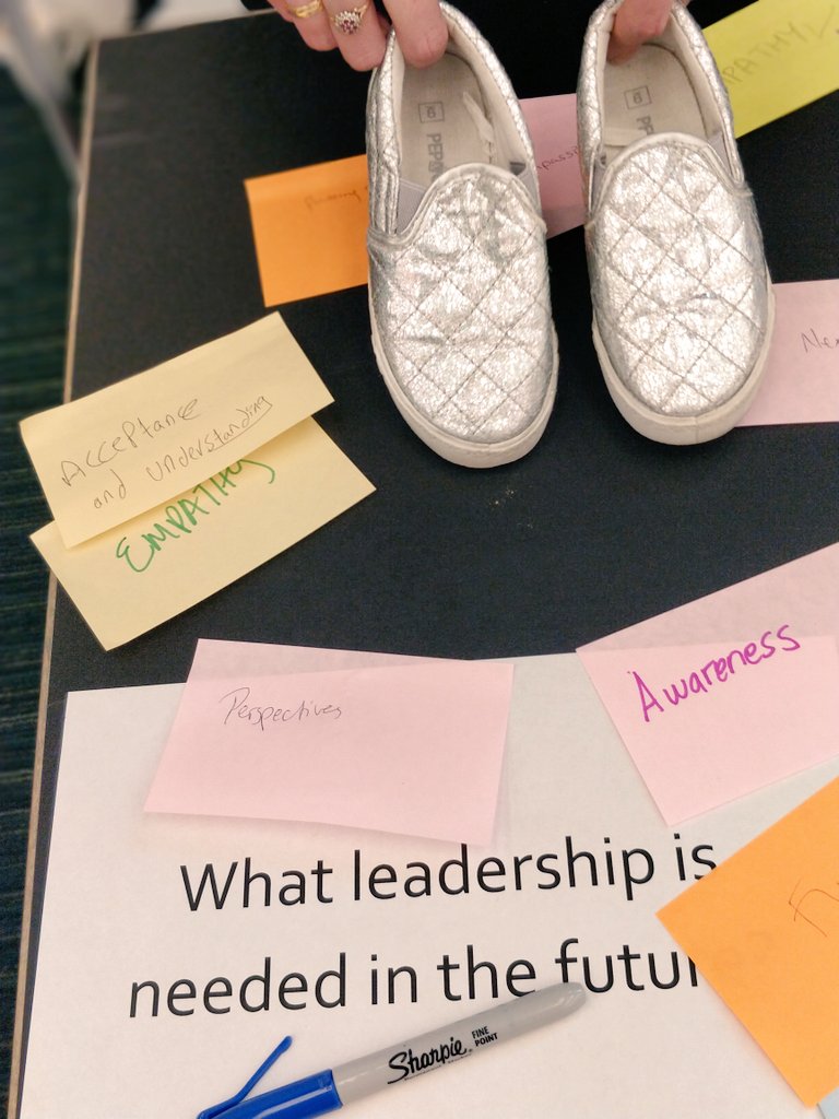 rishikadasroy's tweet photo. Walk a mile in someone else's shoes. #empathy the biggest driver of leadership towards a new policy era. Leaning so much from my fellow cohort @BritishCouncil #FutureLeadersConnect #HumanRightsLeader @ngBritishArts @india_council https://t.co/K9RI6hnxS9
