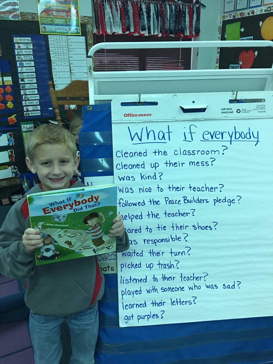 kristieskinder's tweet photo. What if everybody made the world a better place? If kindergarteners can do it, so can everyone! @AISDBrockett @kari_abrams #PBOTM https://t.co/uBH7iVcUD8