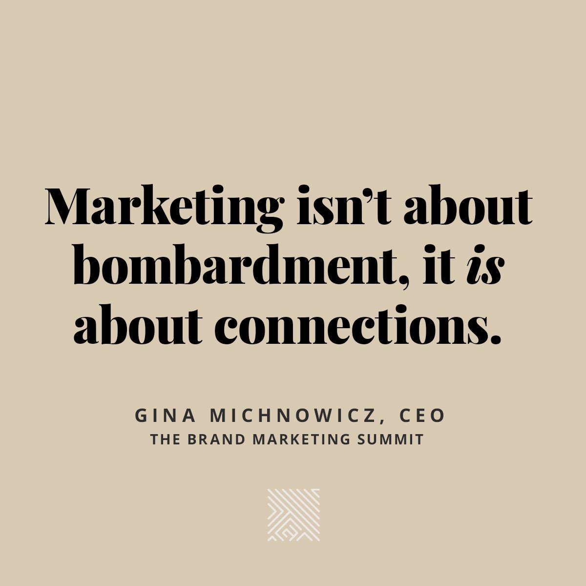 The message from Day 1 of the #incitesummit was loud and clear - marketing is about the human connection. Create content and experiences that are relative &amp; inspiring, and your audience will come. Now for Day 2...