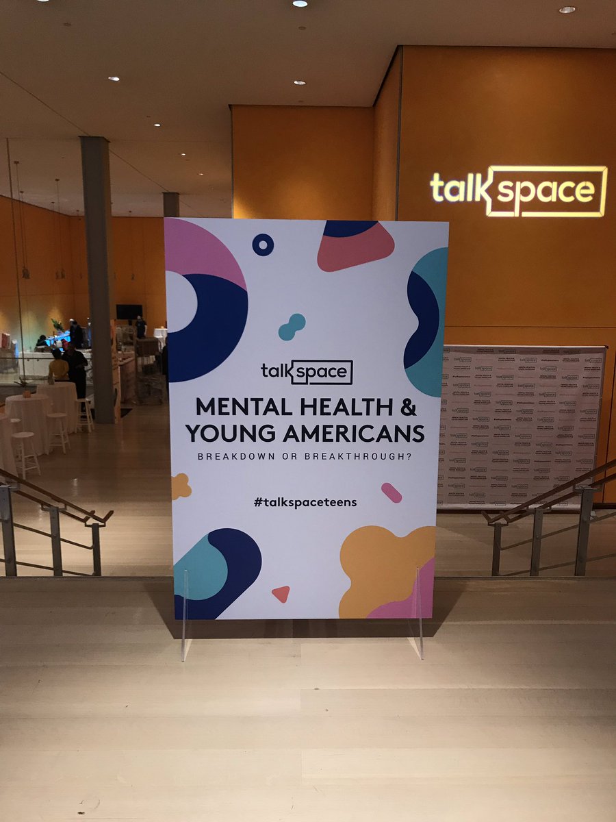 Beyond excited to kick things off today — follow along all day as we share insights from our panels and discussions on #mentalhealth and young Americans. #talkspaceteens