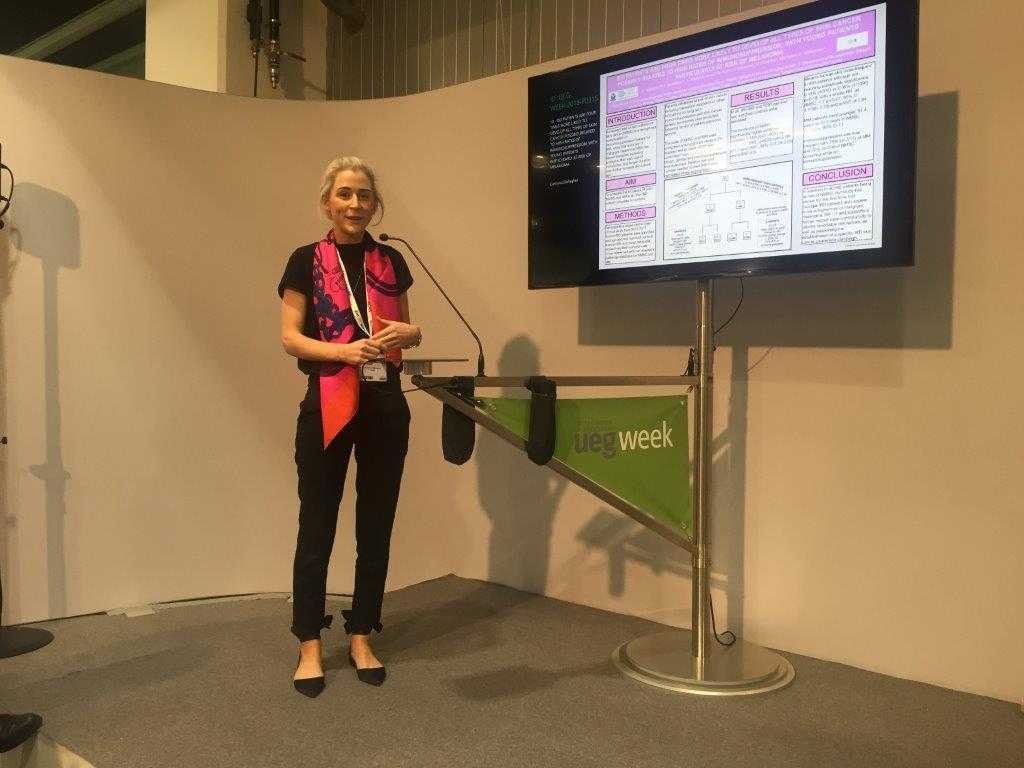 TAGGTCD's tweet photo. Congratulations to our colleague, Catriona Gallagher who was awarded the National Scholar Award and presented her poster to a large audience at the just concluded UEG Meeting in Vienna!! #UEGWeek2018 https://t.co/Kd3qZXL5v5