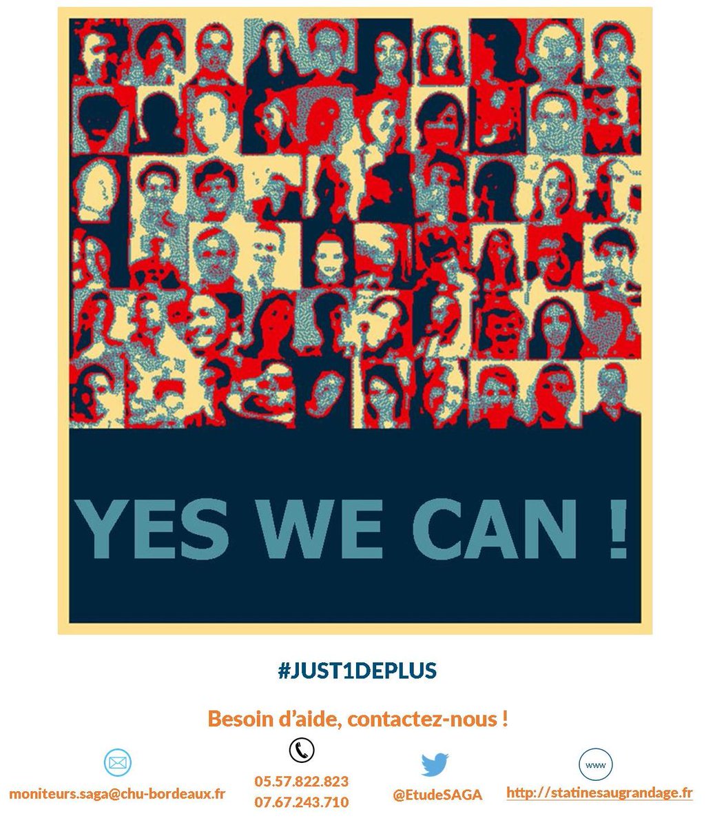 EtudeSAGA's tweet photo. #JUST1DEPLUS - Semaine 2 ! 
Vous êtes médecin généraliste et vous voulez participer à une grande recherche clinique en soins primaires ? Rejoignez-nous ! https://t.co/ZhUeDsPI5z https://t.co/AQnxcMy0qn