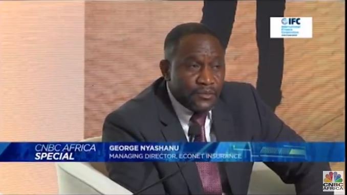 cnbcafrica's tweet photo. #DigitalFinance: George Nyashanu, Managing Director at Econet Insurance speaks on expanding financial inclusion in Zimbabwe. Says they had to innovate and regulators were welcoming because of the money crisis in the country. @IFCAfrica @IFC_org @MastercardFdn #DigitalAccess2018 https://t.co/ESLVDv2gLp