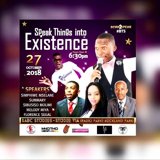 RamJamEnt's tweet image. Make a date with the motivational speaker Siphiwe 'Born To Speak' Mselane this Saturday the 27th of October 2018, SABC Studios (Auckland Park) in partnership with Ram Jam.  #RamJam

Doors open at 6:30pm.