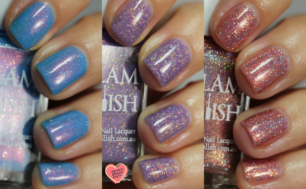 On November 1, <a href="/GlamPolish/">Glam Polish</a> is releasing the "Spread A Little Aloha" limited edition #nailpolish trio. I've got more pictures on the blog: streetsaheadstyle.com/2018/10/glam-p… #prsample #bbloggersca #glampolish