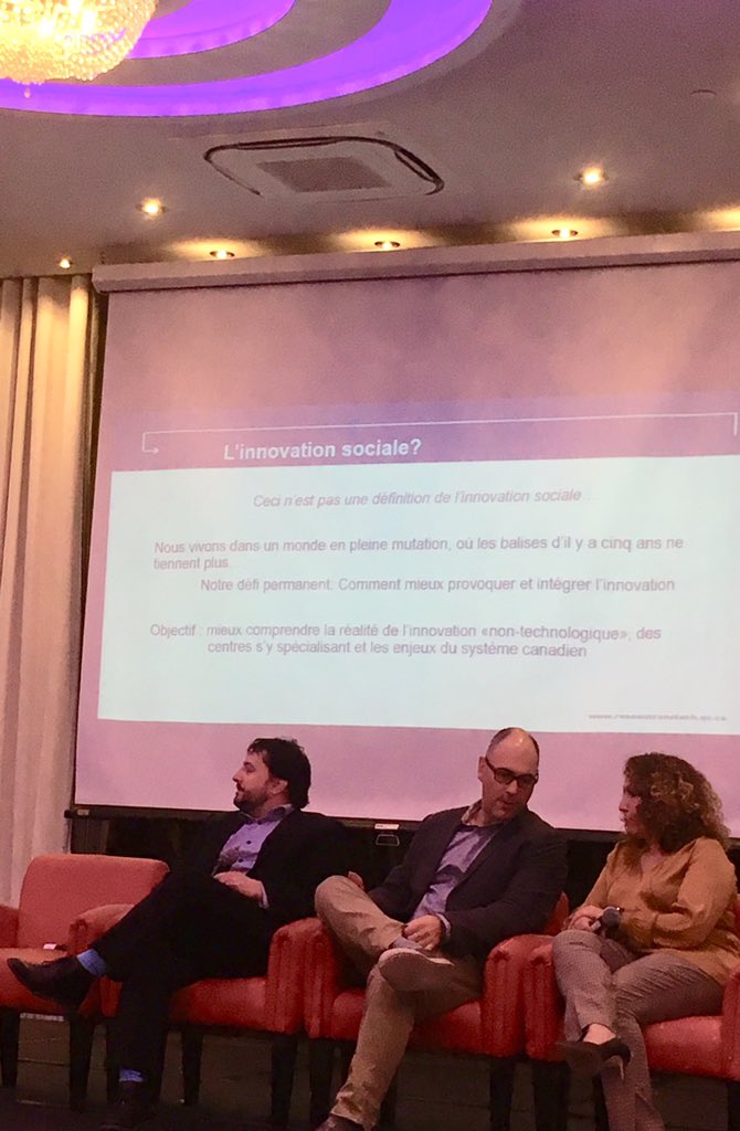 #FORUMRTT2018 Jour 2 : panel  sur l’innovation sociale et de l’évolution des #CCTT lors du Forum du réseau #Transtech