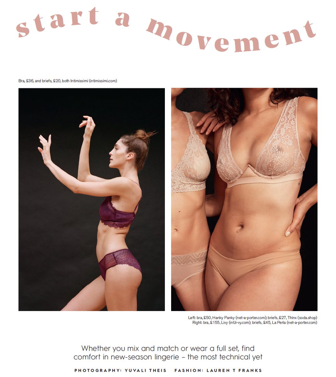 HannahBryce's tweet photo. Technical, comfortable and stylish..! Thank you @laurentfranks for including @SheTHINX in your stunning underwear feature for @StylistMagazine #fashion #style #periodproof #eco #sustainable #technology #startamovement https://t.co/osoCqz67Pv