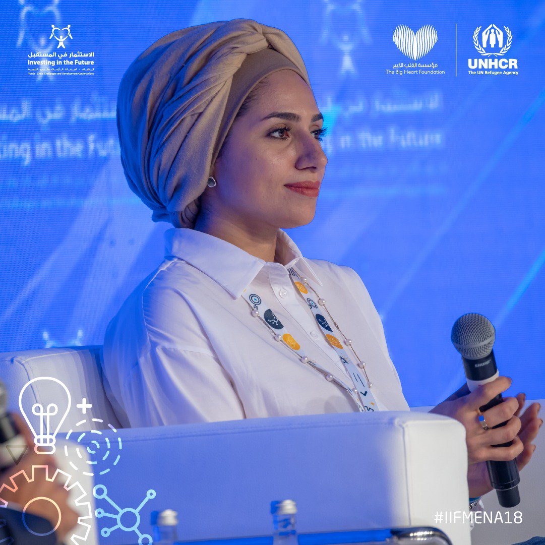 'The Internet is a double-edged sword. One must be mindful when using it'. Social media influencer, Zainab Eqabi, shares a word of caution with the UAE's youth at the 'Youth, Social Media, and Creating Positive Change' panel discussion at #IIFMENA18