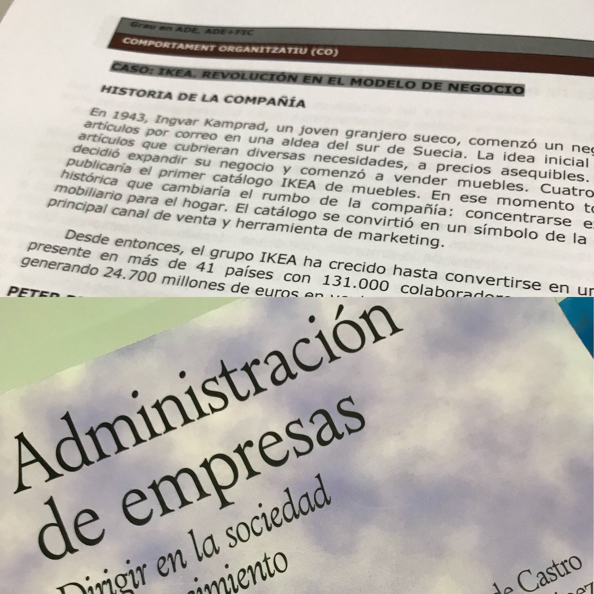 CompOrgADE's tweet photo. Esteu treballant el Cas Ikea? El manual recomanat us ajudarà a donar suport teòric als vostres arguments #CompOrg18 https://t.co/ItdkRGP76Z
