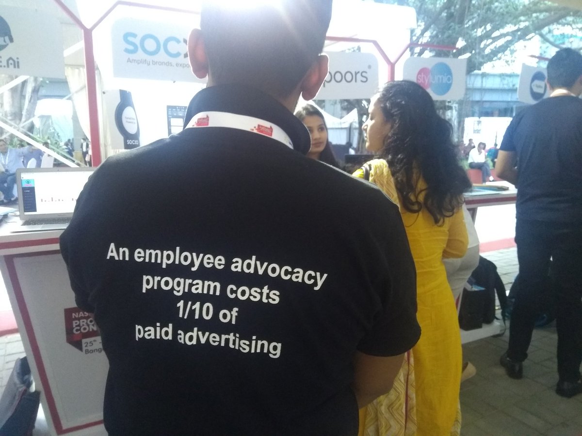 Employee advocacy is authentic and less expensive than paid advertising.
#SOCXOatNPC #NPC2018  via.socxo.me/zJqgspJhkBGtM
