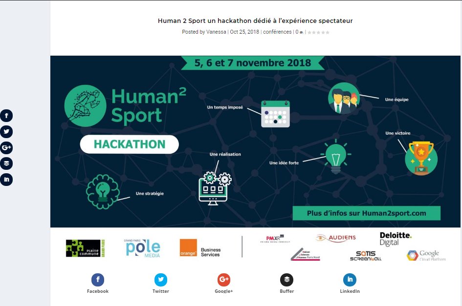 championsdudigi's tweet photo. [New article] Aujourd'hui je vous propose de découvrir @Human2Sport 📰
✅Un hackathon dédié à l'expérience spectateur
✅Ouvert à tous: étudiants, passionnés de sport, professionnels
➡️ https://t.co/3sweur1jQI ⬅️
#DigiSport #Sportainment #FanExperience #FanEngagement #Human2Sport https://t.co/ohRjsRgOnQ