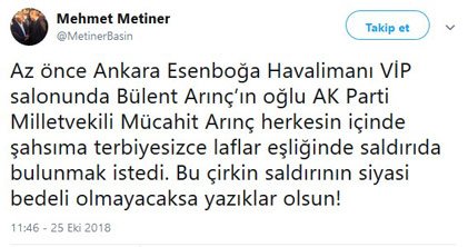 mehmet metiner m&uuml;cahit arın&ccedil; tweet ile ilgili g&ouml;rsel sonucu
