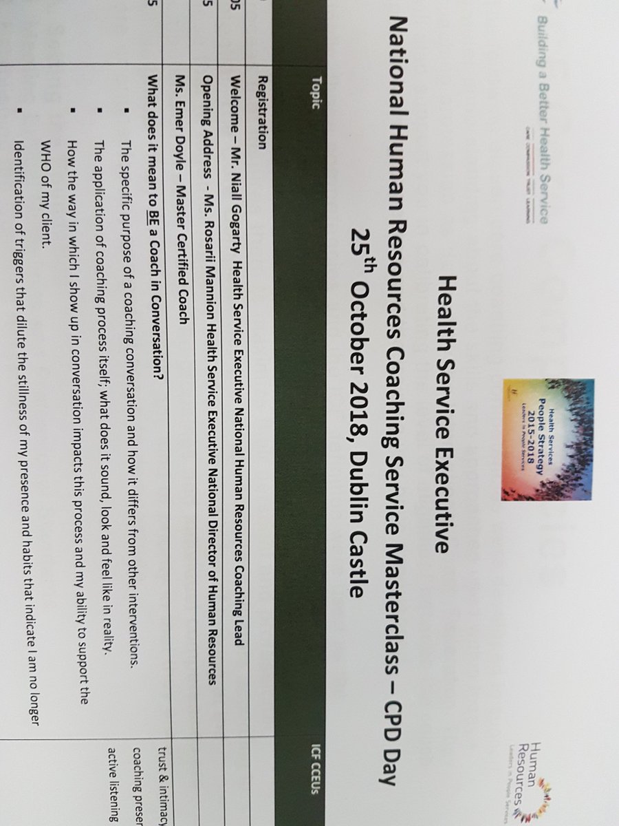 LaraBourton's tweet image. Exciting start. @HSE_HR #enthralled @ICFIreland #coaching