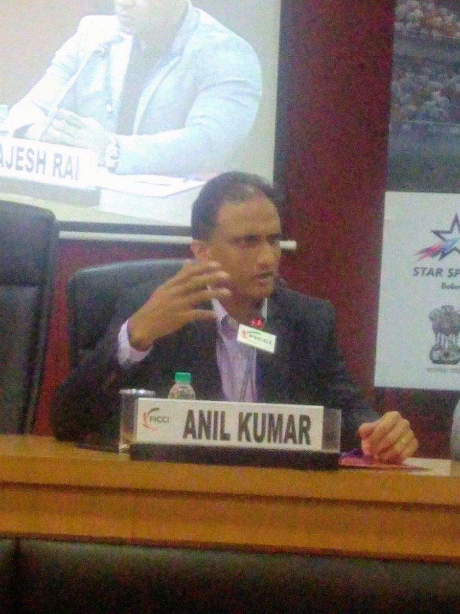 KaizzenComm's tweet photo. Anil Kumar,MD, @GreatSportInfra says that sports infrastructure has to be made viable first in order for it to sustain over the long term @ficci_india #TURF2018 #FICCITURF https://t.co/lqeocbG2gP