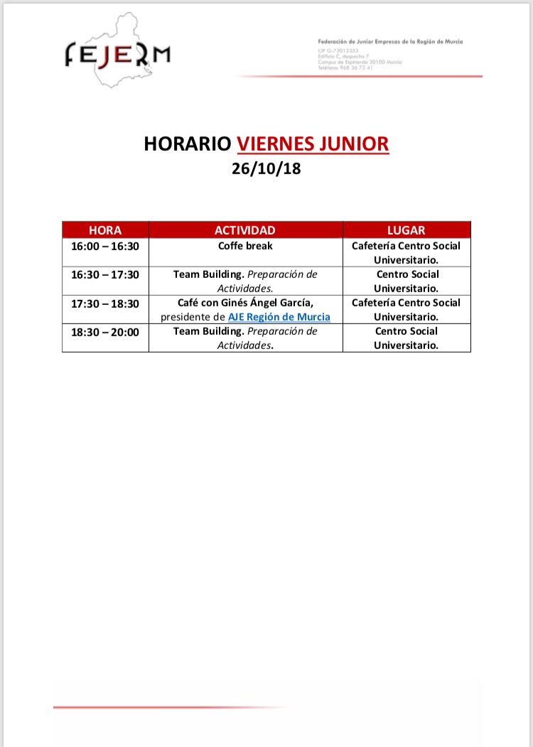 JE_Fejerm's tweet photo. ¡Mañana hay Viernes Junior ! Podéis acercaros para poner en común cualquier idea o proyecto que tengáis, os ayudaremos en todo lo que necesitéis para que desarrolléis vuestras tareas lo mejor posible. Os esperamos a todos en la cafetería del CSU, ¡pasamos lista! https://t.co/Q0pwj3Q8SC