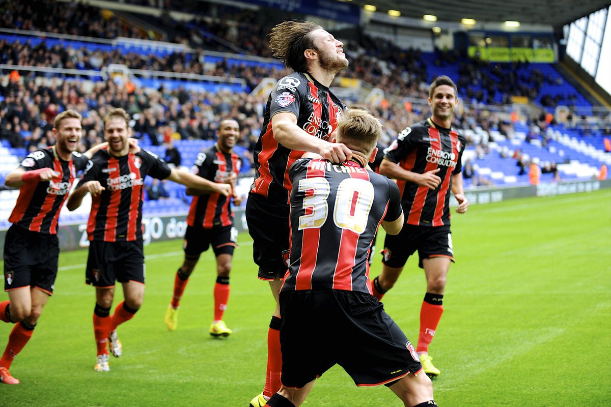 afcbournemouth's tweet photo. #OnThisDay in 2014, a trip to St Andrew's that will live long in the memory... 💥

Pitman (3) ⚽
Wilson (35) ⚽
Ritchie (40) ⚽
Pugh (63, 69, 84) ⚽⚽⚽
Rantie (82 pen, 86) ⚽⚽

#afcb 🍒 https://t.co/OwycwHvhrI