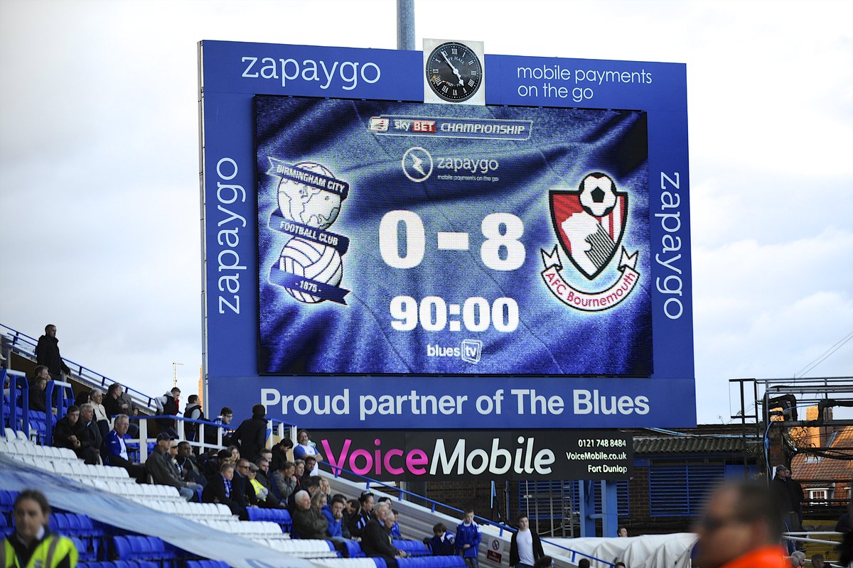 afcbournemouth's tweet photo. #OnThisDay in 2014, a trip to St Andrew's that will live long in the memory... 💥

Pitman (3) ⚽
Wilson (35) ⚽
Ritchie (40) ⚽
Pugh (63, 69, 84) ⚽⚽⚽
Rantie (82 pen, 86) ⚽⚽

#afcb 🍒 https://t.co/OwycwHvhrI