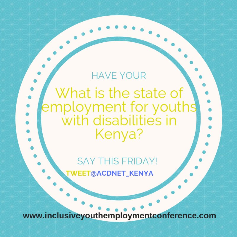 acdnet_kenya's tweet photo. Tomorrow we would wish to here your say as a youth,parent,leader, development partner and organization.
The state of employment for our youth with disabilities?
#creatinginclusivespaces
@ActioNetwork @SEPKENYA @VSOKenya @TheActionKenya @olesankok @MwauraIsaac1 @FKEKenya @HI_Tusk https://t.co/ZmB7OaZgiq
