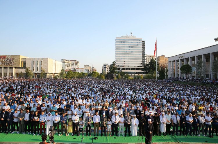 CharitiesFor's tweet image. Muslims in Tirana, Albania